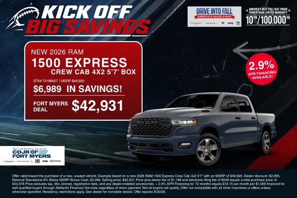 New 2026RAM 1500 Express Crew Cab 4x2 5'7' Box